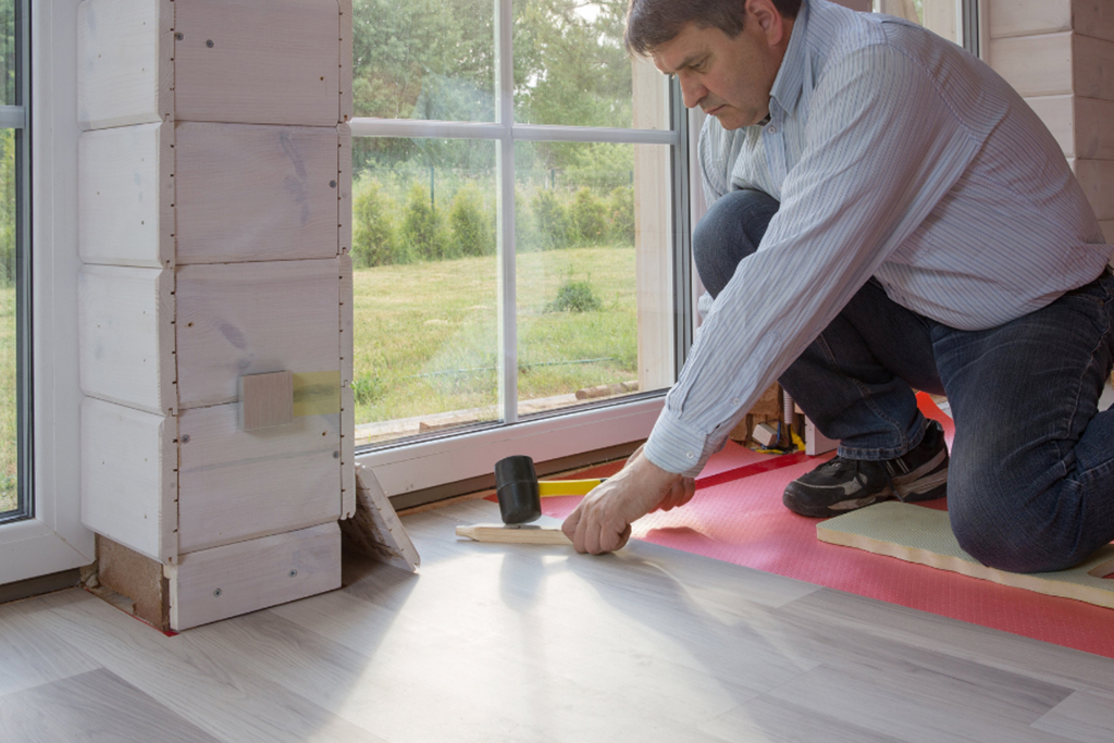 Same flooring throughout the house in Los Angeles
